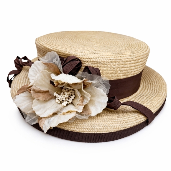 Eggcup Designs neutral‎ lightweight floral Hat NEW main image 11